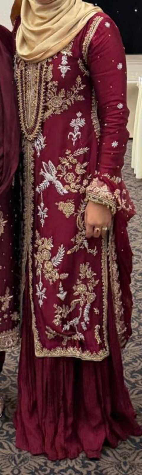 Maroon crush sharara 
