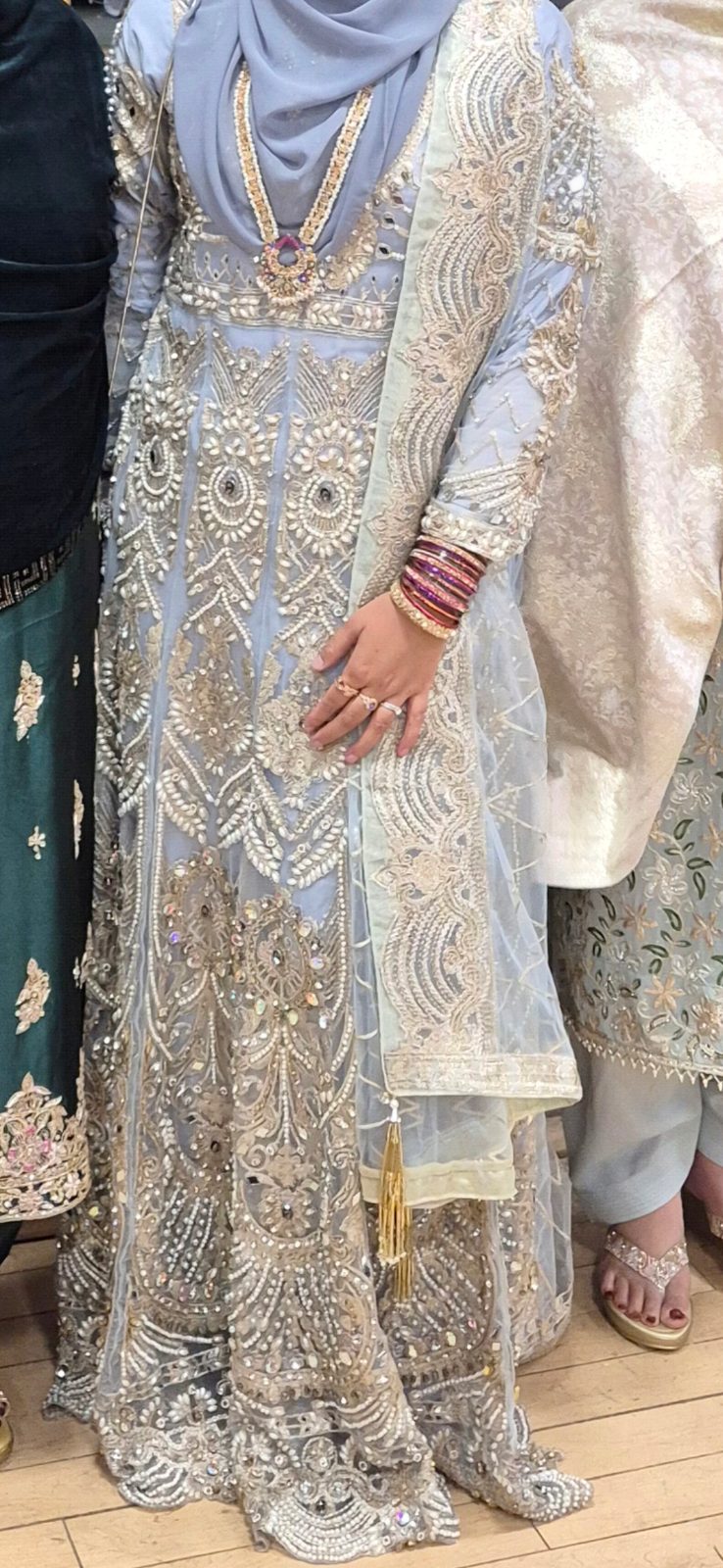 Grey and gold dress 