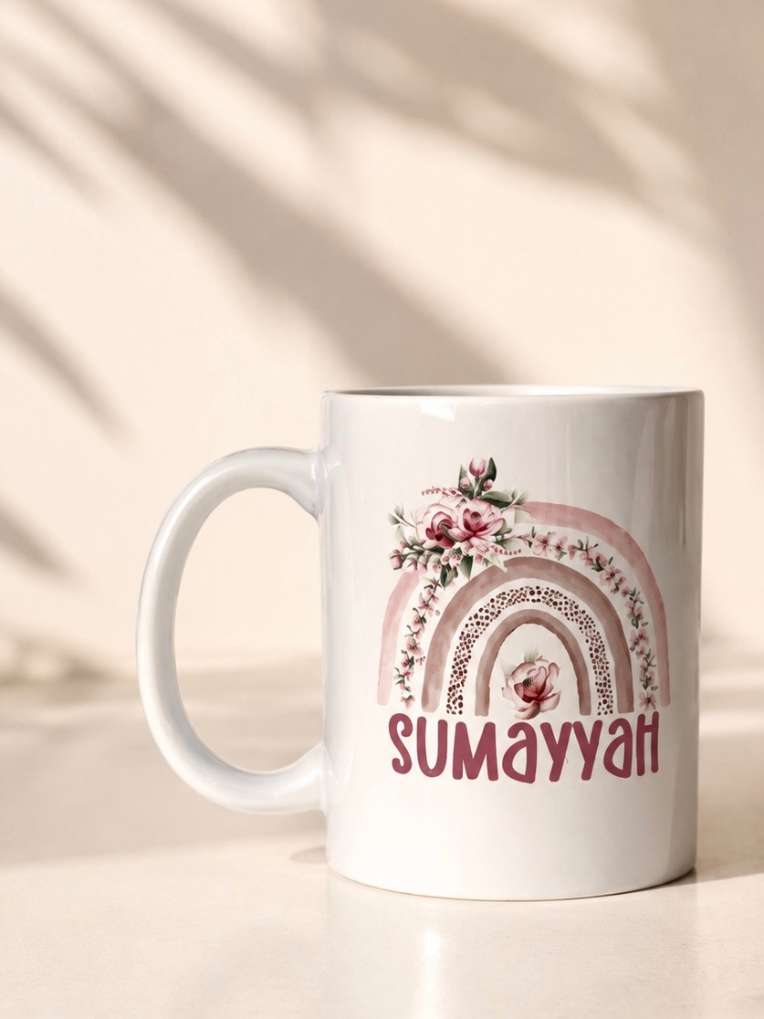 Personalised Boho Rainbow Print Mug — photo 2