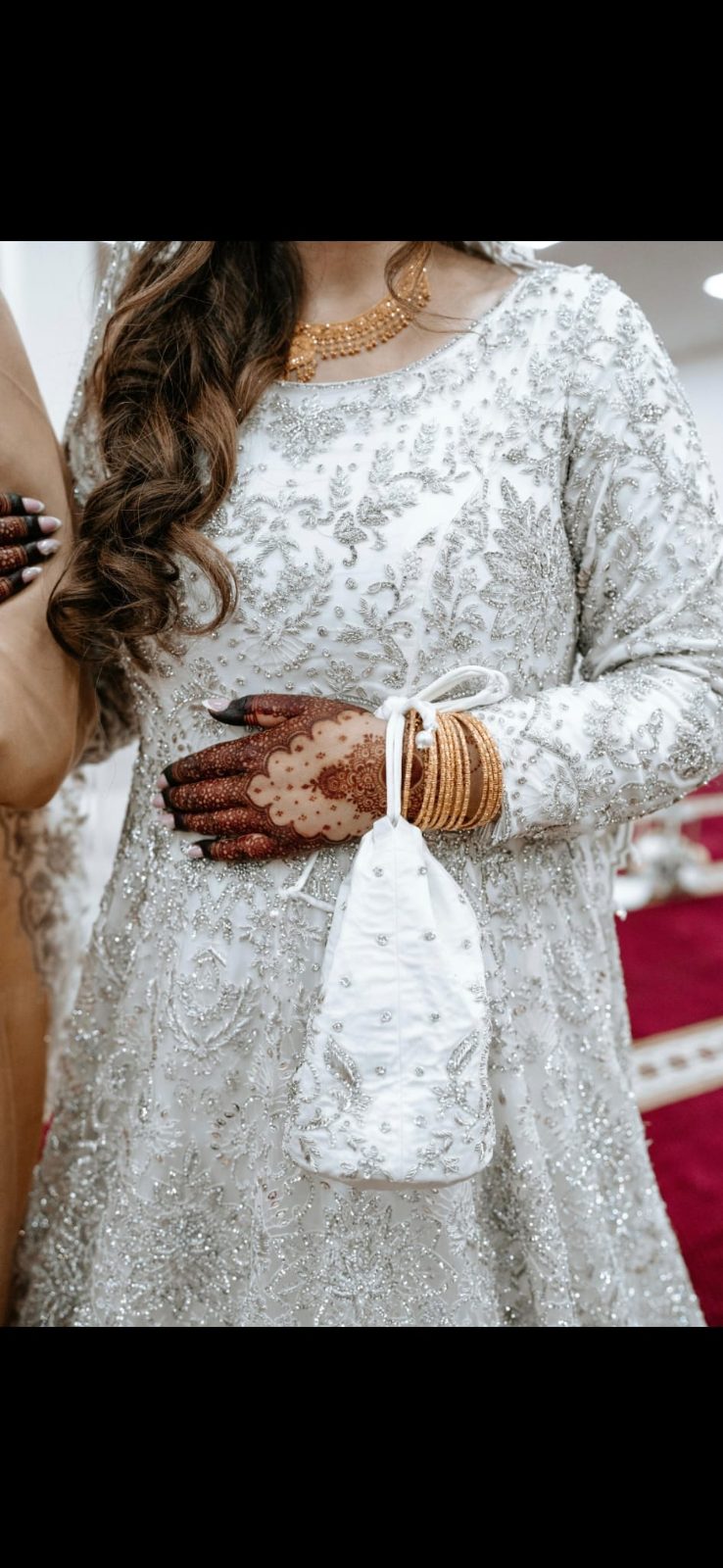 Beautiful White Embellished Wedding Dress – Size 14